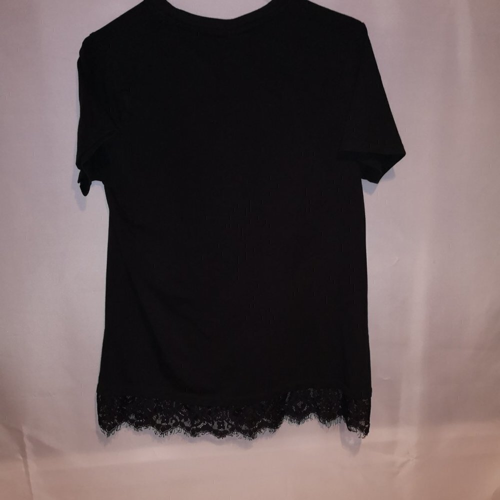 Karl Ferris Ladies Size Small Black Lace Trimmed Jimi Hendrix T-shirt - Picture 2 of 8